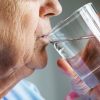 Elderly Woman Drinking Water