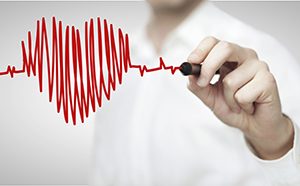 Man Drawing A Heart Chart